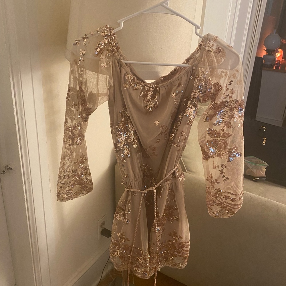 Gatsby Nude Lace Romper - Fashion Nova